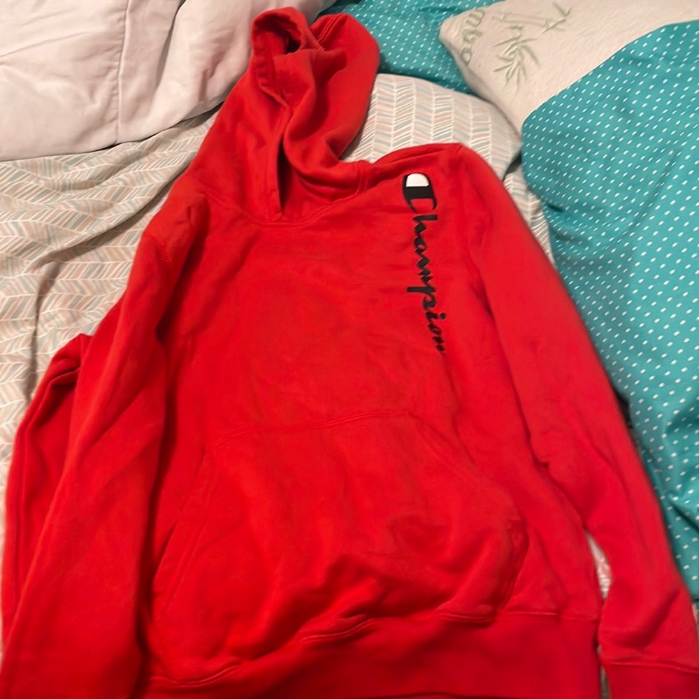 Womens champion hoodie red